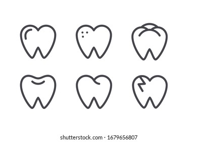 Icono dental sano, Diente editable, Diente limpio, Símbolo dental, cuidado, Icono dentista, signo médico, saludable, Plantilla con el logo de Smile Dental
