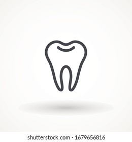 Tooth healthy icon, Editable strok clean tooth, dentistry symbol, care, dentist icon, medical sign, healthy, Smile Dental logo Template