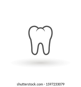 Tooth healthy icon, teeth icon dentist flat vector sign symbol. For mobile user interface clean tooth, dentistry symbol, care, dentist , medical sign