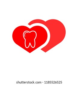 tooth and heart. logo concept