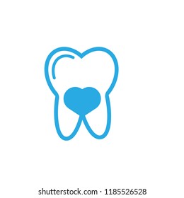 tooth and heart. logo concept