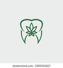 Ideas para el diseño del logo de un diente y un cáñamo