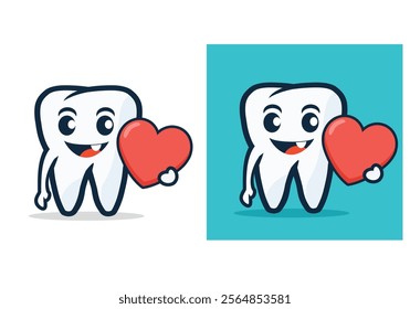  Tooth Holding a Heart – Concept for Dental Care and Love for Oral Health