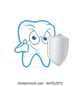 Tooth holding metal shield