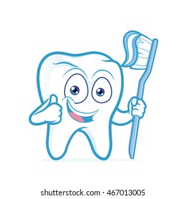 Tooth holding toothbrush