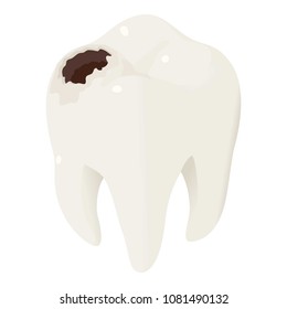 Tooth hole icon. Isometric of tooth hole vector icon for web design isolated on white background