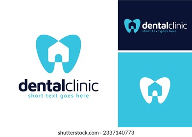 Tooth House, Teeth Home Care for Dentist Dental Dentistry Clinic logo design