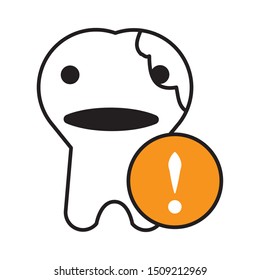 tooth human kawaii character vector illustration