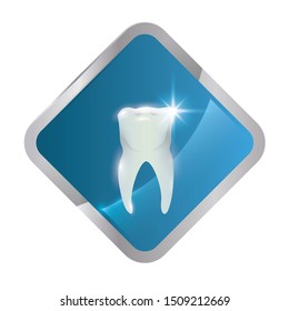 tooth human signal icon vector illustration