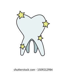 tooth human whitening icon vector illustration