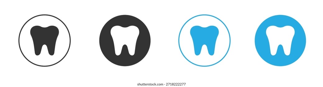 Ícone de dente para app e web design. Ilustração de elemento simples.