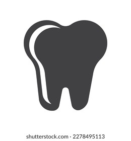 
icono de dientes color negro vector línea plana ilustración