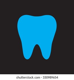 tooth icon, black icon. eps 10. 