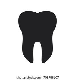 Tooth icon ,black sign design