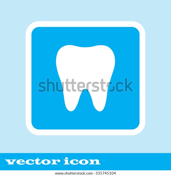 Tooth Icon Blue Icon Icom Eps Stock Vector (Royalty Free) 335745104