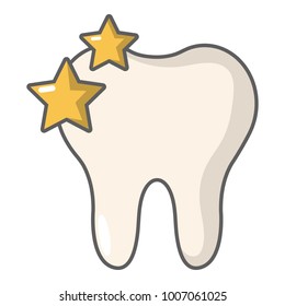 Tooth icon. Cartoon illustration of tooth vector icon for web