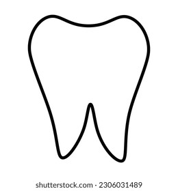 tooth icon, clean vector, toothache illustration