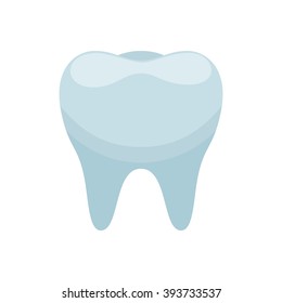 Tooth icon. Color dental icon on white background.