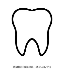 tooth icon color editable on white background