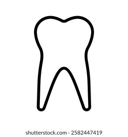 tooth icon color editable on white background