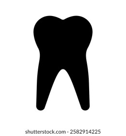 tooth icon color editable on white background