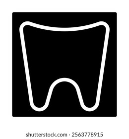 Tooth icon. Concept of dental health, care, and hygiene.