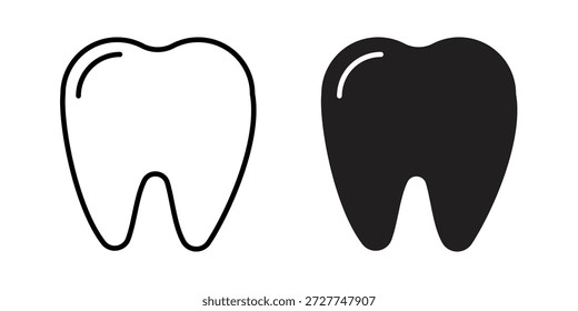 Conceito de ícone de dente. ícone de ui linear perfeito de pixel.