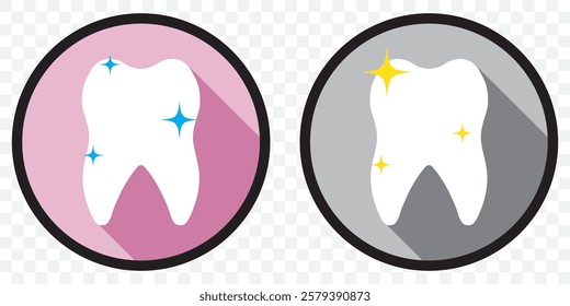 Tooth Icon. Tooth icon in continuous line drawing style. Line art of tooth icon. Vector illustration. Abstract transparent background. Eps 10.