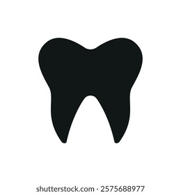 Tooth icon, crafted with a clean and contemporary aesthetic, perfect for dental clinics, oral health campaigns, and educational materials about dental hygiene