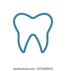 Tooth icon, crafted with a clean and contemporary aesthetic, perfect for dental clinics, oral health campaigns, and educational materials about dental hygiene