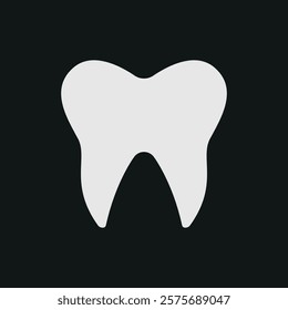 Tooth icon, crafted with a clean and contemporary aesthetic, perfect for dental clinics, oral health campaigns, and educational materials about dental hygiene