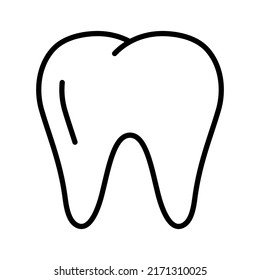 Tooth icon. Dental care concepts.  Pictogram isolated on a white background. Vector illustration.