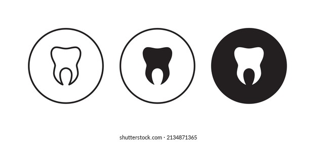 Zahnradsymbol, zahnmedizinisches Element der Zahnarztsymbole Schaltfläche, Vektorgrafik, Zeichen, Symbol, Logo, Illustration, bearbeitbarer Strich, flacher Designstil einzeln auf Weiß