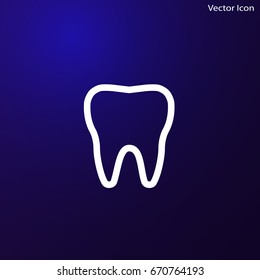 Tooth icon dental care symbol graphic design element
