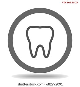 Tooth icon dental care symbol graphic design element