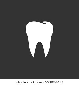 Tooth Icon, dental care icon. Vector illustration, flat design.