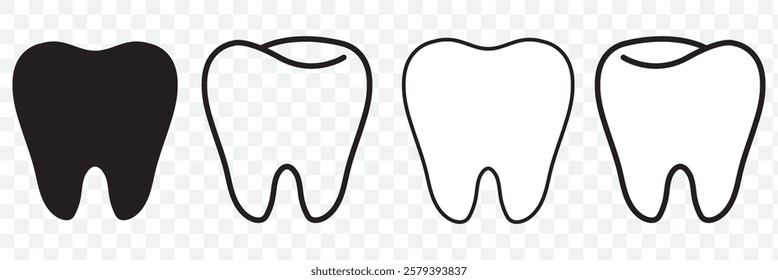 Tooth icon. Dental clinic logo. Human teeth vector illustration. Blue dentistry logotype. Oral hygiene concept. Dentist sign. Molar tooth enamel symbol. Simple tooth pictogram design isolated. Eps 10.