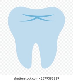 Tooth icon. Dental clinic logo. Human teeth vector illustration. Blue dentistry logotype. Oral hygiene concept. Dentist sign. Molar tooth enamel symbol. Simple tooth pictogram design isolated. Eps 10.