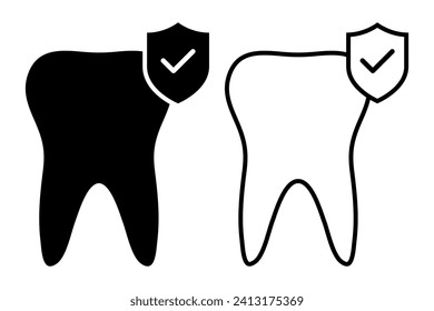 Tooth icon. Dental concept. Basic simple design