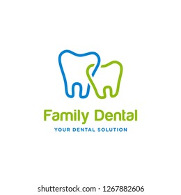 Tooth icon for dental logo clinic or hospital