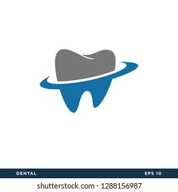 Tooth Icon Dental Symbol logo Template