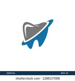 Tooth Icon Dental Symbol logo Template