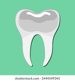 Tooth icon dentist flat sign symbol. vector illustration
