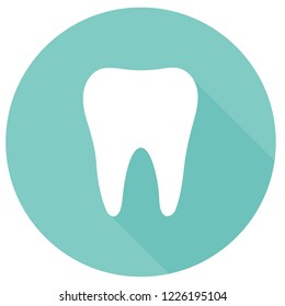Tooth icon dentist flat vector sign/symbol.