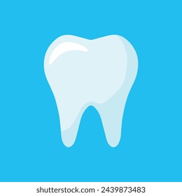 Tooth icon dentist flat vector sign symbol for mobile user interface vector illustration isolated