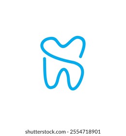 Tooth icon for dentistry clinic vector logo design