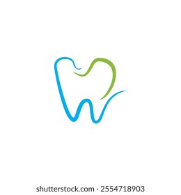 Tooth icon for dentistry clinic vector logo design