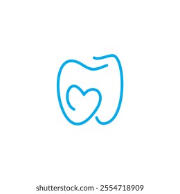 Tooth icon for dentistry clinic vector logo design