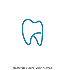 Tooth icon for dentistry clinic vector logo design