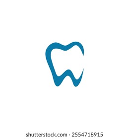 Tooth icon for dentistry clinic vector logo design